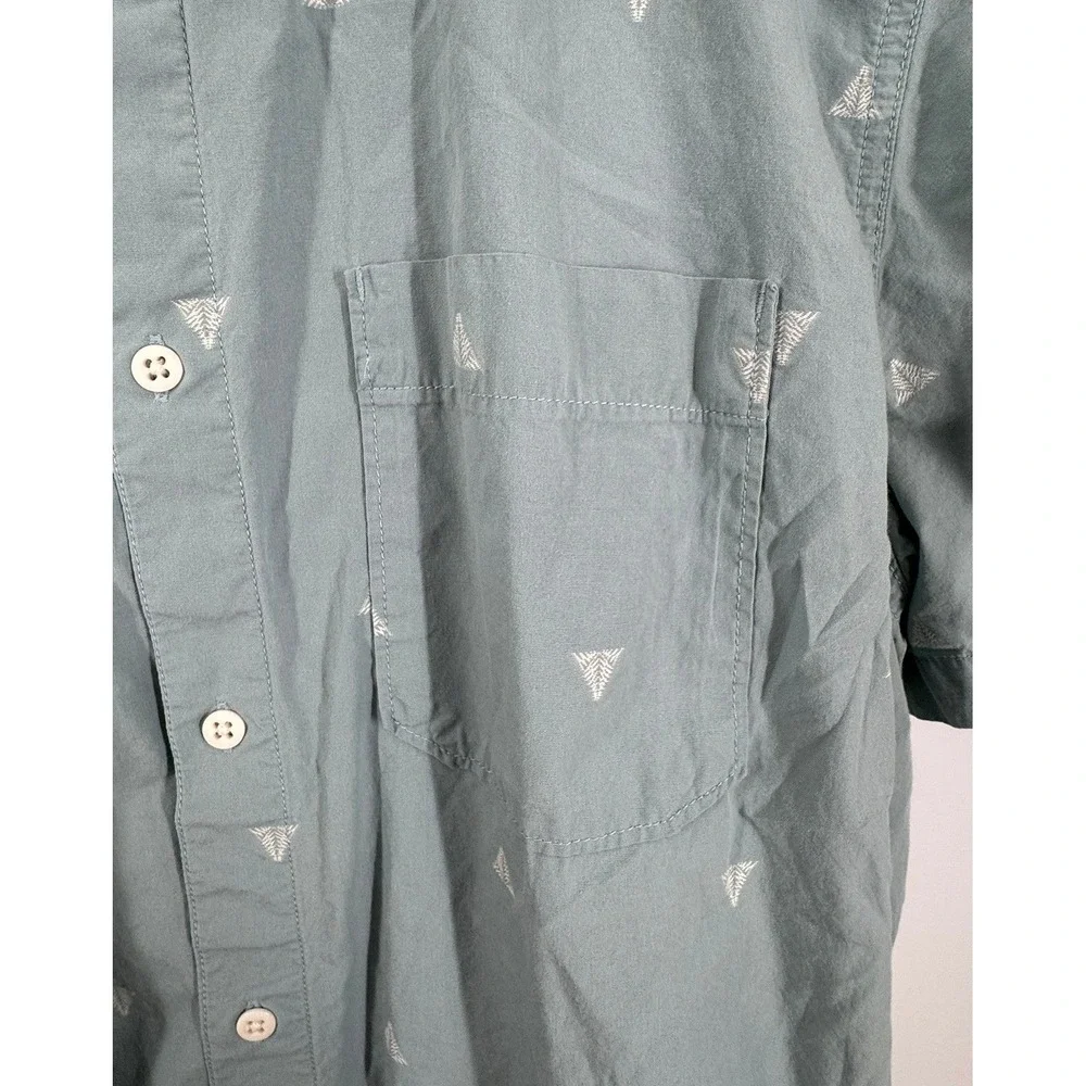 NEW The North Face Shirt Mens XXL Blue Hawaiian Printed Button Up Beach Island